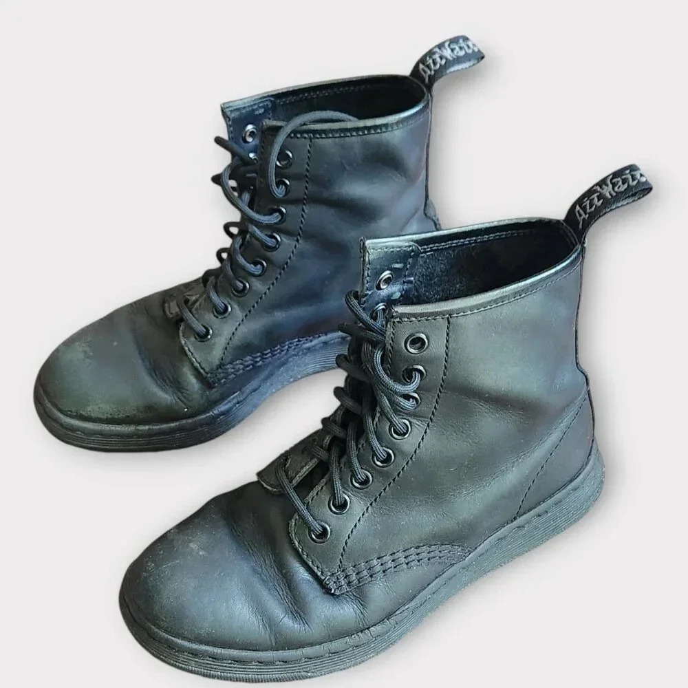 Dr. Martens 1460 Newton Womens Size 5 Black  Lace Up Combat Grunge